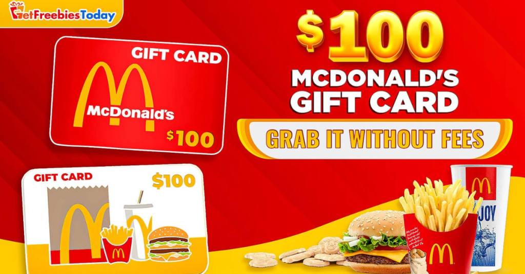A fresh McDonald’s gift card!
